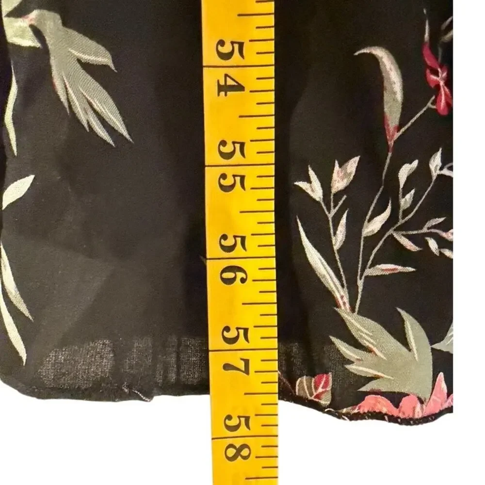 Rusttydustty Floral Boho Maxi Dress‎ Black Button Front XL Cottagecore Romantic - Picture 11 of 11